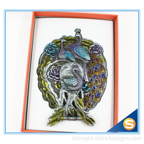 Metal Materials Peacock Mirror Wedding Favor Gift Set